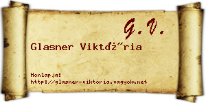 Glasner Viktória névjegykártya